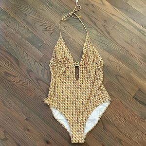 Tory Burch printed ring one-piece swimsuit size M